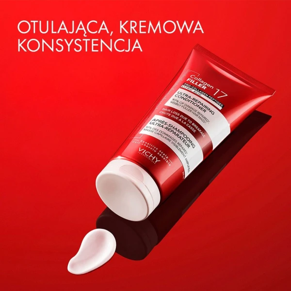 Vichy Dercos Collagen 17 Filler Ultra-Repairing Treatment, ultraregenerująca odżywka do włosów, 200 ml