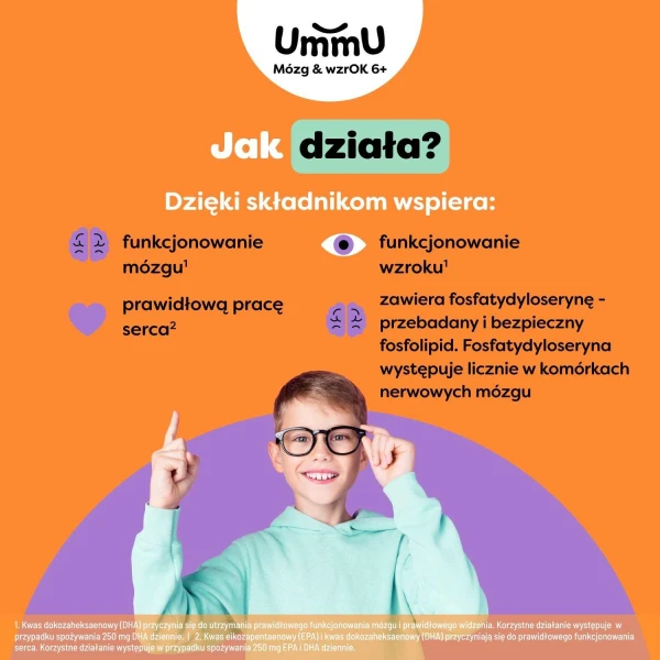 UmmU Mózg & WzrOK, dla dzieci od 6 lat, płyn, 150 ml