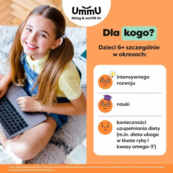 UmmU Mózg & WzrOK, dla dzieci od 6 lat, płyn, 150 ml