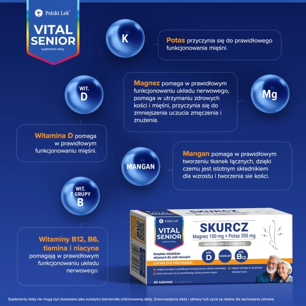 Vital Senior Skurcz, 60 tabletek