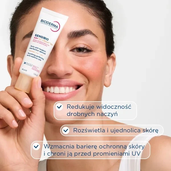 Bioderma Sensibio AR CC Cream, ochronny krem kojący, redukujący zaczerwienienia, SPF 50+, 40 ml