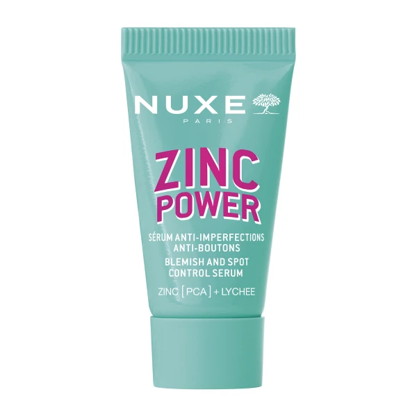 Zestaw Nuxe Zinc Power, żel, 30 ml + tonik, 50 ml + serum, 5 ml + fluid matujący, 15 ml + kosmetyczka