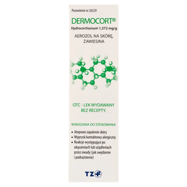 Dermocort 1,372 mg/g, zawiesina, aerozol na skórę, 38,25 g