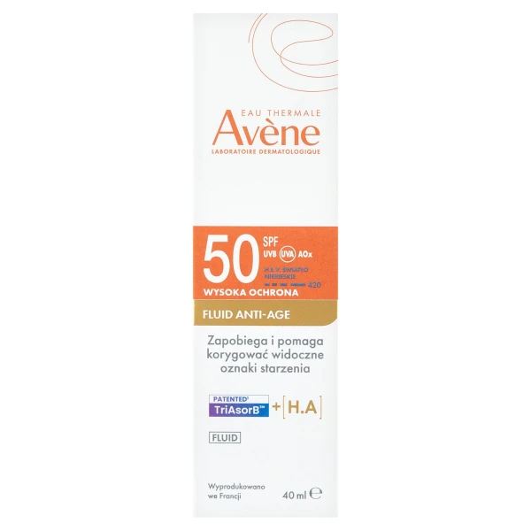 Avène Wysoka ochrona przeciwsłoneczna, fluid anti-age, SPF 50, 40 ml