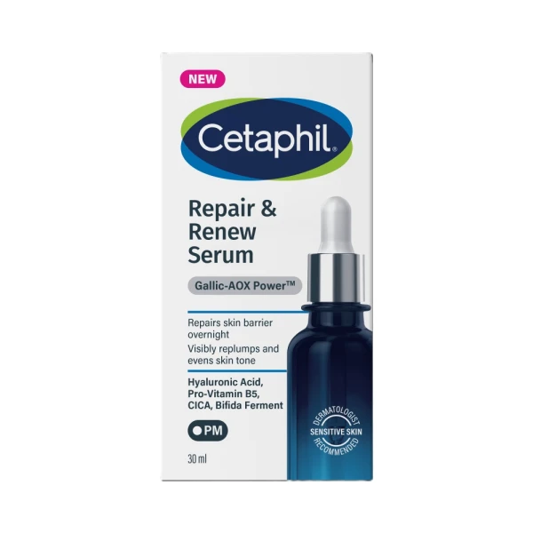 Cetaphil Repair & Renew Serum, odbudowujące serum naprawcze do twarzy na noc, 30 ml