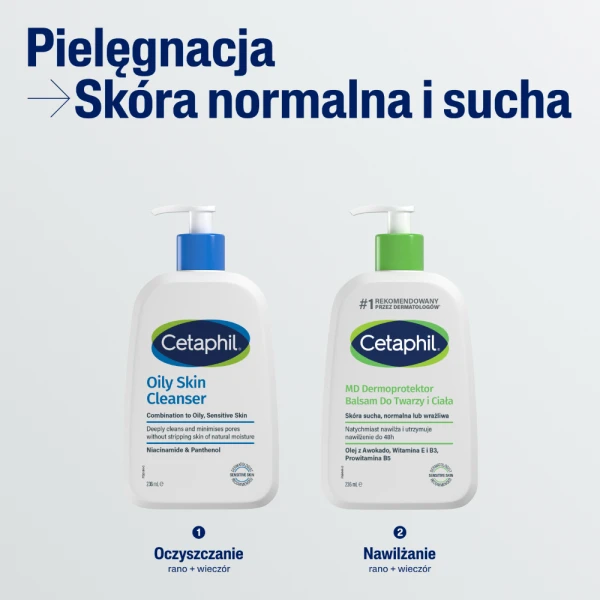 Cetaphil Oily Skin Cleanser, łagodny żel oczyszczający do skóry tłustej, mieszanej i wrażliwej, 236 ml