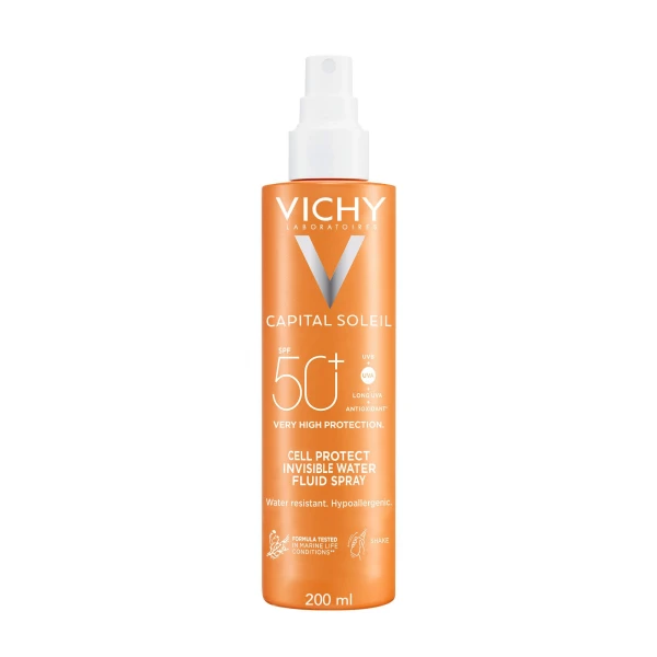 Vichy Capital Soleil, spray ochronny do twarzy i ciała, SPF 50+, 200 ml