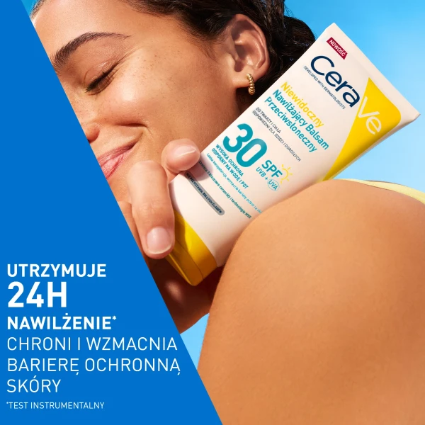 CeraVe, niewidoczny nawilżający balsam przeciwsłoneczny, SPF 30, 75 ml