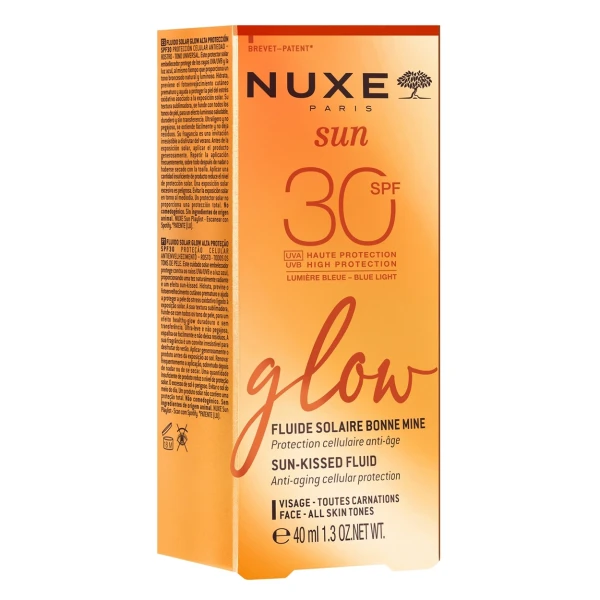 Nuxe Sun, fluid rozświetlający z efektem skóry muśniętej słońcem, SPF 30, 40 ml