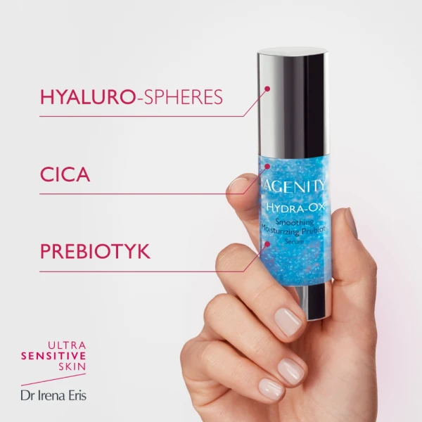 Agenity 1° Hydra-Ox, wygładzające serum nawilżająco-prebiotyczne, 30 ml