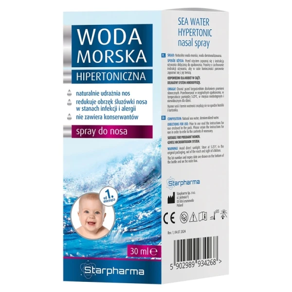 Starpharma Woda Morska, hipertoniczna, 30 ml