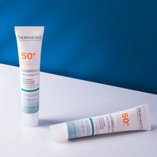 Dermedic Sunbrella Melaox + H, Nawilżający lekki krem ochronny do twarzy SPF 50+, 40 ml