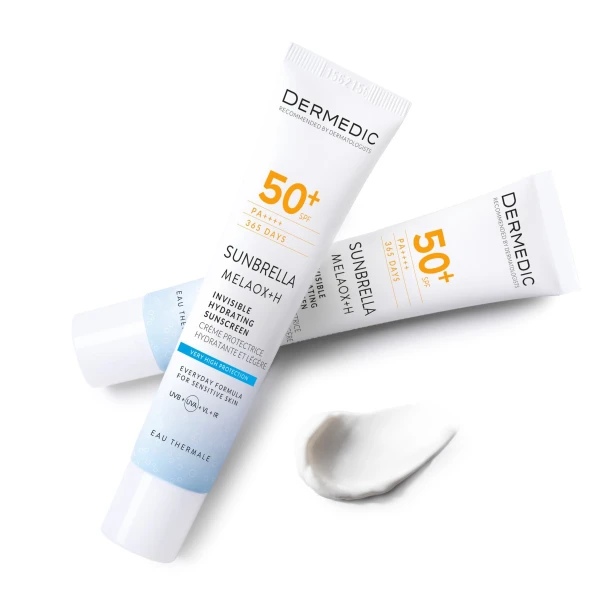 Dermedic Sunbrella Melaox + H, Nawilżający lekki krem ochronny do twarzy SPF 50+, 40 ml