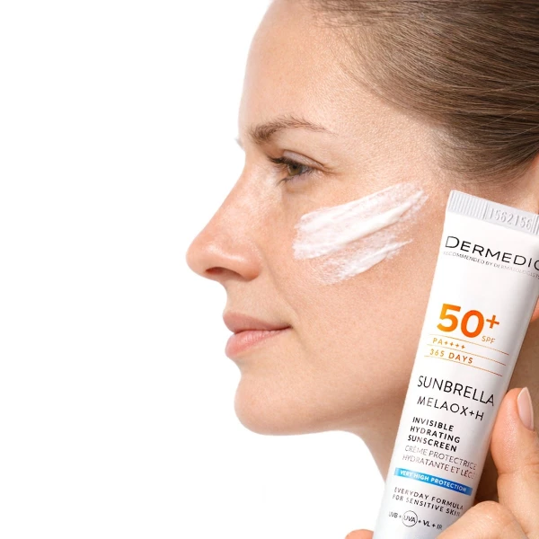 Dermedic Sunbrella Melaox + H, Nawilżający lekki krem ochronny do twarzy SPF 50+, 40 ml