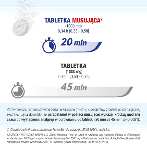 Fervex ból i gorączka, 16 tabletek musujących