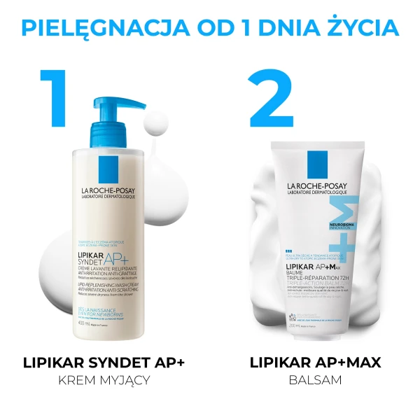La Roche-Posay Lipikar Baume AP+M, balsam do ciała, skóra sucha i atopowa, od urodzenia, eco tube, 200 ml
