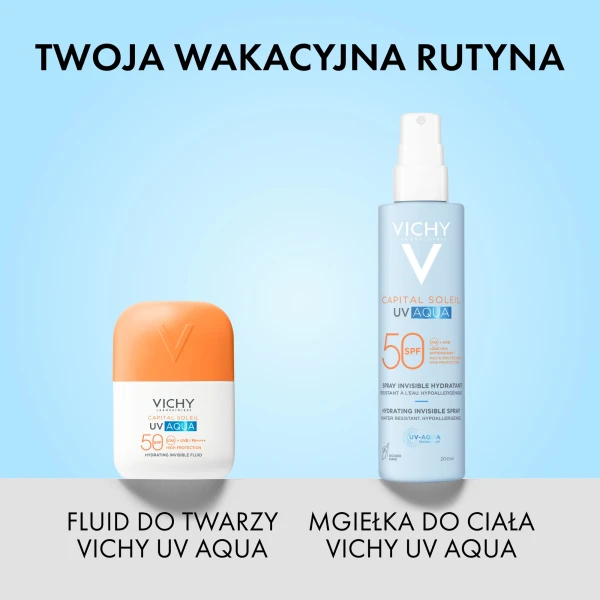 Vichy Capital Soleil UV-Aqua, ochronna mgiełka do twarzy i ciała, SPF 50, 200 ml