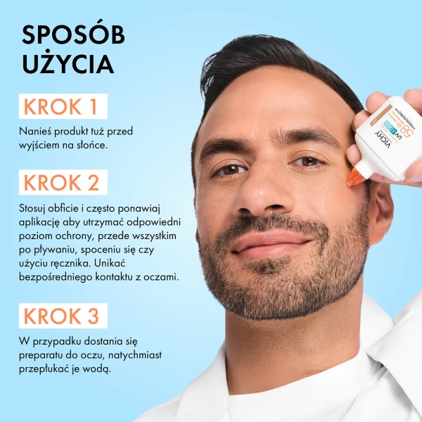 Vichy Capital Soleil UV-Aqua, ochronny fluid nawilżający do twarzy, SPF 50, 50 ml