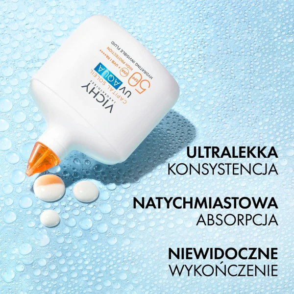 Vichy Capital Soleil UV-Aqua, ochronny fluid nawilżający do twarzy, SPF 50, 50 ml