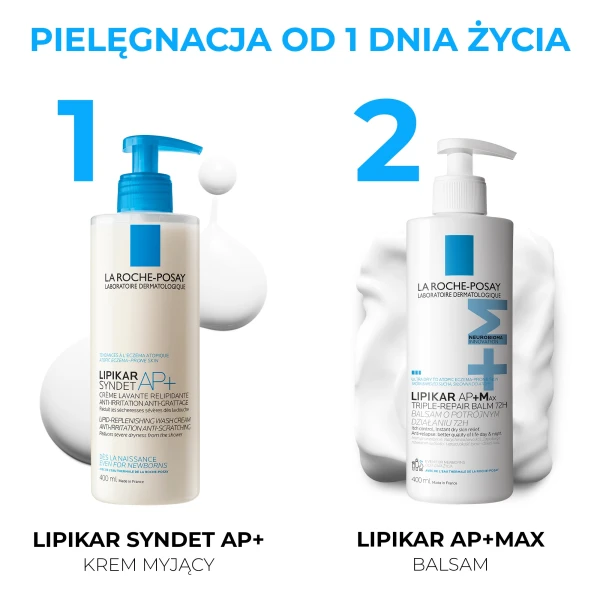 La Roche-Posay Lipikar Baume AP+Max, balsam do ciała, skóra sucha i atopowa, od urodzenia, 400 ml