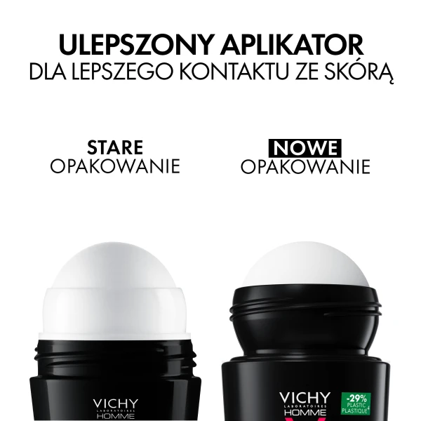 Vichy Homme, antyperspirant roll-on dla mężczyzn, 72-godzinna ochrona, 2 x 50 ml