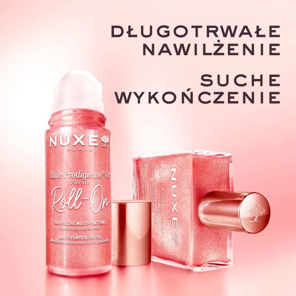 Nuxe Huile Prodigieuse Or Florale, suchy olejek ze złotymi drobinkami do ciała, twarzy i włosów, roll-on, 60 ml