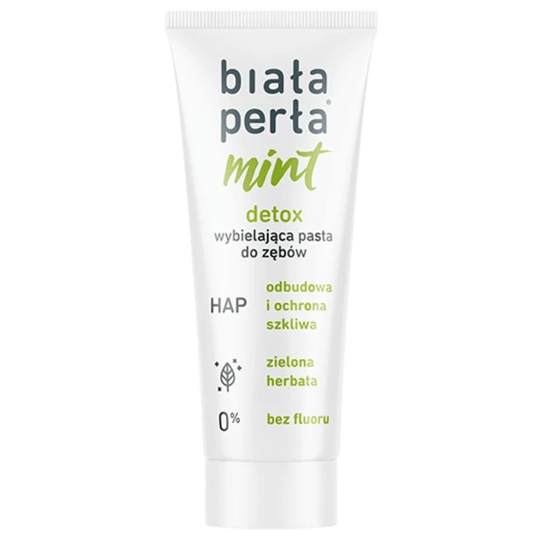 Biała Perła Natural & White, wybielająca pasta do zębów, Mint Detox, 75 ml