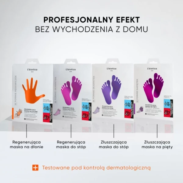 L'Biotica, maska regenerująca na dłonie, nasączone rękawiczki, 1 para