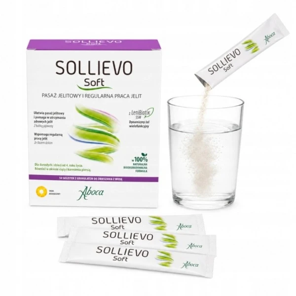 Aboca Sollievo Soft, na zaparcia i regularną pracę jelit, 14 saszetek