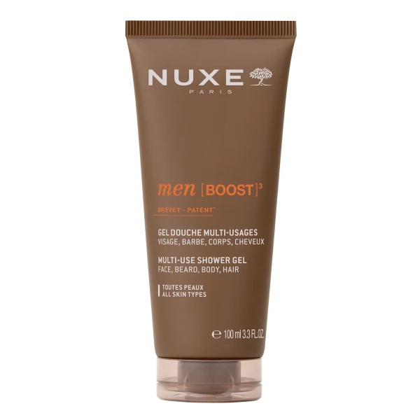 Zestaw Nuxe Men Boost, serum wielofunkcyjne, 30 ml + nawilżający żel do twarzy, 50 ml + żel pod prysznic, 100 ml