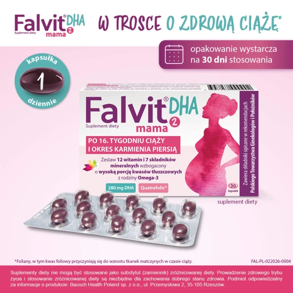 Falvit Mama 2 DHA, 30 kapsułek