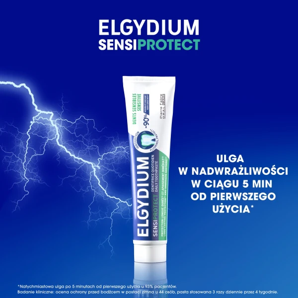 Elgydium Sensitive, pasta do zębów w postaci żelu, 75 ml