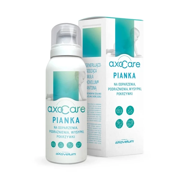 Axocare Pianka dla dzieci na odparzenia, podrażnienia, wysypki, pokrzywki, 85 ml