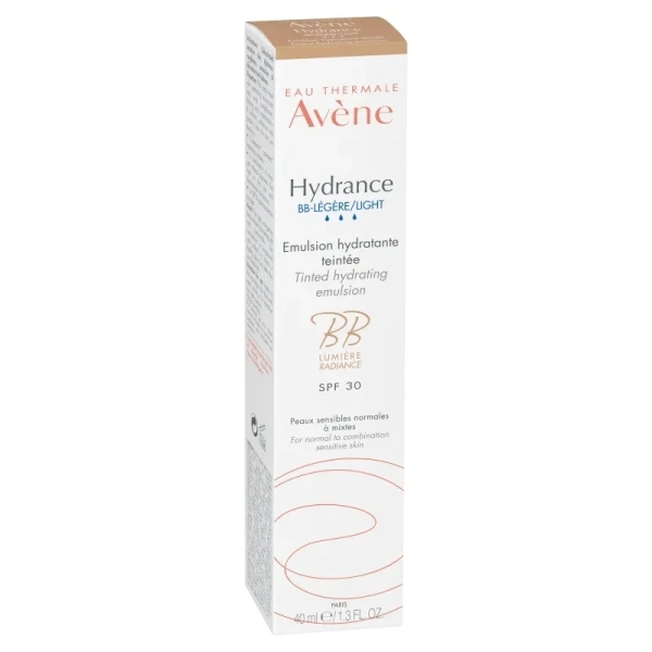 Avene Hydrance BB-Legere, nawilżająca emulsja koloryzująca, lekka konsystencja, SPF 30, 40 ml