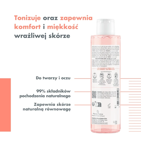 Avene, delikatny tonik do twarzy, skóra wrażliwa sucha i bardzo sucha, 200 ml