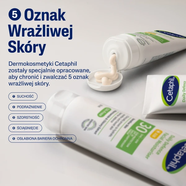 Cetaphil Daily Defence Facial Moisturiser, krem nawilżający na dzień, SPF 30, 50 ml