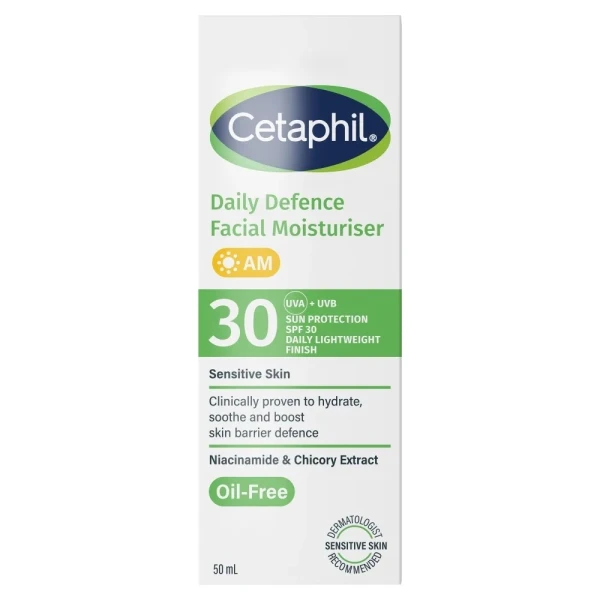 Cetaphil Daily Defence Facial Moisturiser, krem nawilżający na dzień, SPF 30, 50 ml