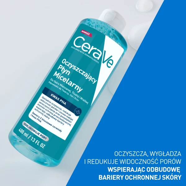 CeraVe, oczyszczający płyn micelarny, 400 ml