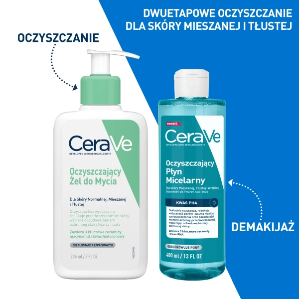 CeraVe, oczyszczający płyn micelarny, 400 ml