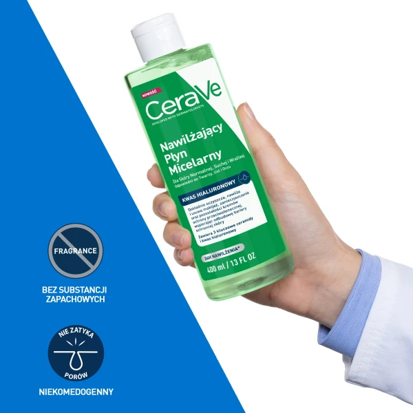CeraVe, nawilżający płyn micelarny, 400 ml