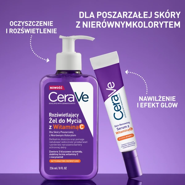 CeraVe, rozświetlający żel do mycia z witaminą C, 236 ml