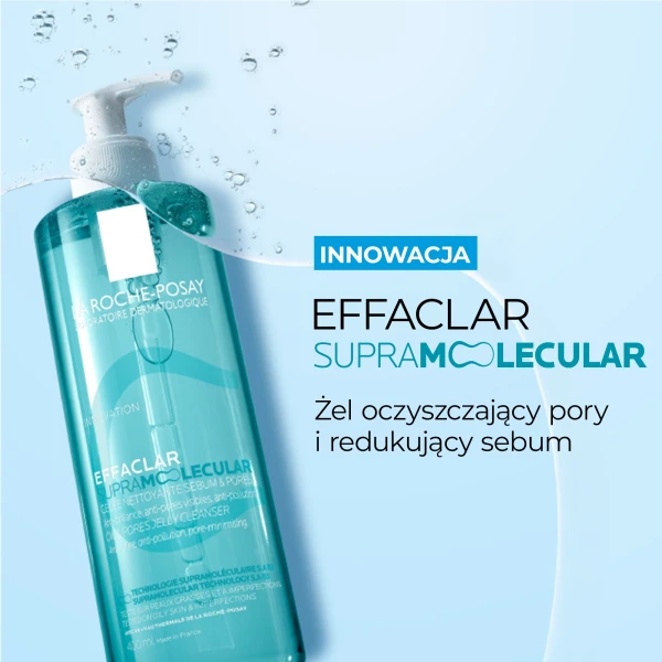La Roche-Posay Effaclar Supramolecular, żel oczyszczający do twarzy, 400 ml
