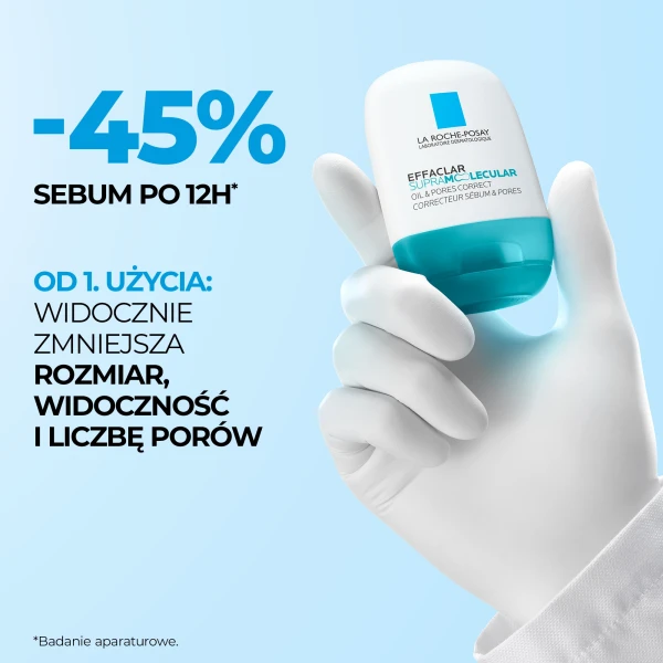 La Roche-Posay Effaclar Supramolecular Oil & Pores Correct, krem-żel redukujący sebum i pory, 40 ml