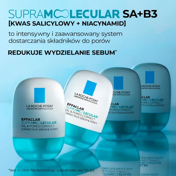 La Roche-Posay Effaclar Supramolecular Oil & Pores Correct, krem-żel redukujący sebum i pory, 40 ml