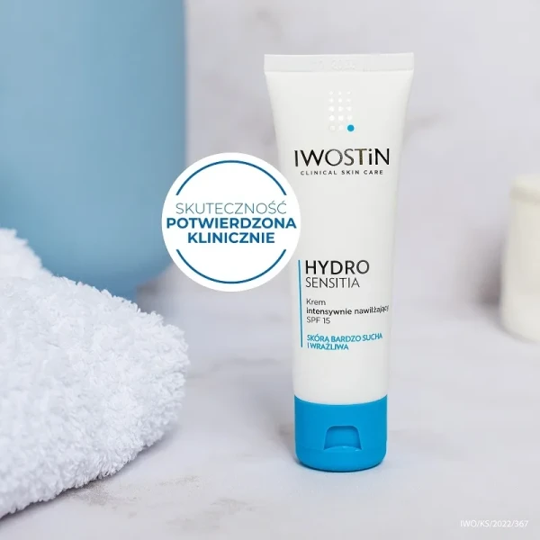 Iwostin Hydro Sensitia Intensywnie nawilżający krem do twarzy, SPF 15, 50 ml