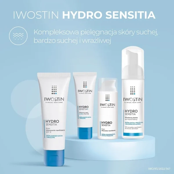 Iwostin Hydro Sensitia Intensywnie nawilżający krem do twarzy, SPF 15, 50 ml