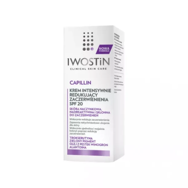 Iwostin Capillin Krem intensywnie redukujący zaczerwienienia, SPF 20, 50 ml