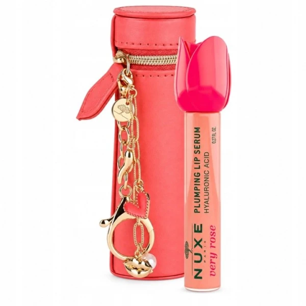 Nuxe Very Rose Serm do ust powiększające + etui z breloczkiem, 1 sztuka
