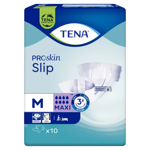 Tena Slip ProSkin, pieluchomajtki, rozmiar M, 73-122 cm, Maxi, 10 sztuk