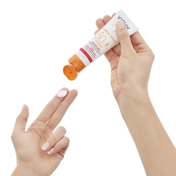 Vichy Capital Soleil, krem przeciwstarzeniowy do twarzy 3w1, SPF 50, 50 ml